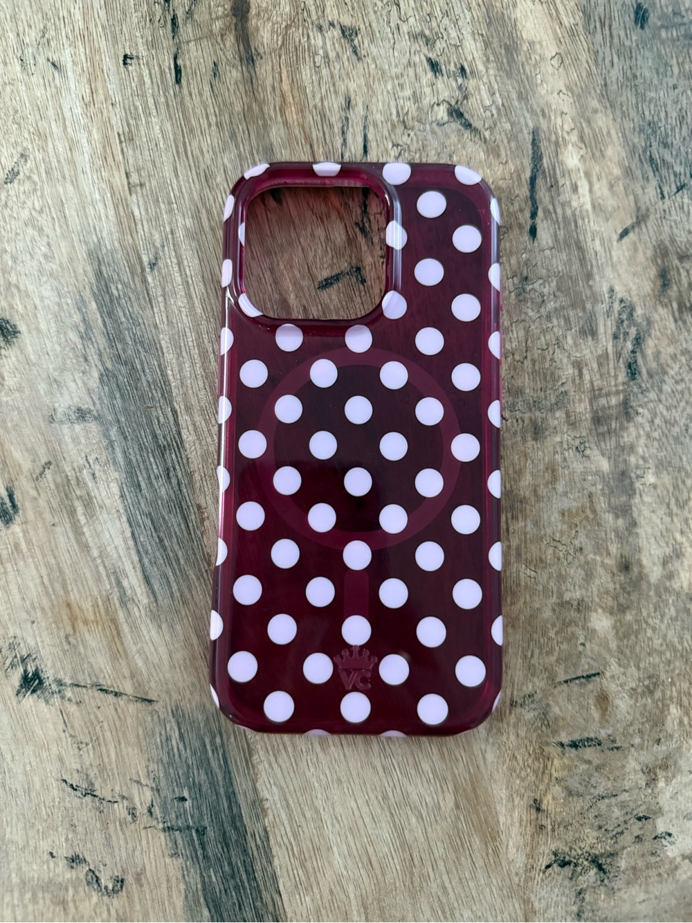 Velvet Caviar Raspberry Polka Dot Case